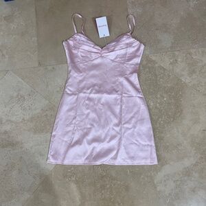 Beginning Boutique Honey Light Pink Mini Dress